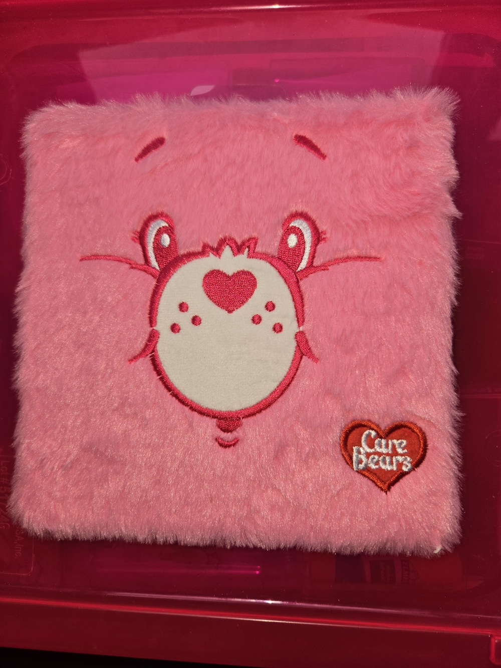 Care Bears Pink Plush Cover with Heart Face Eyeshadow Palette